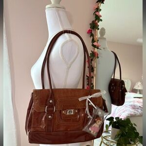 Giani Bernini Tan Leather Shoulder Bag